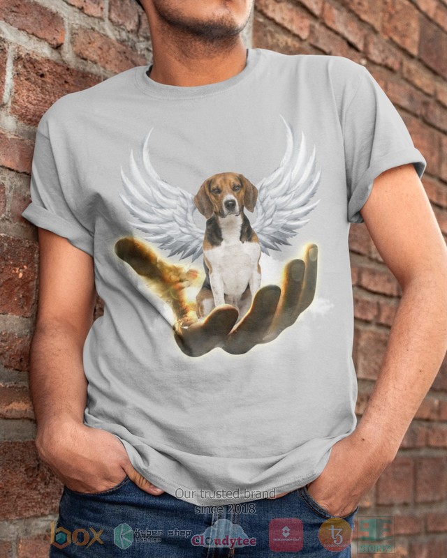 HOT Beagle Dog Golden Hand Heaven Wings 2D shirt, hoodie 4 Beagle Dog Golden Hand Heaven Wings 2D shirt hoodie 1 2 3
