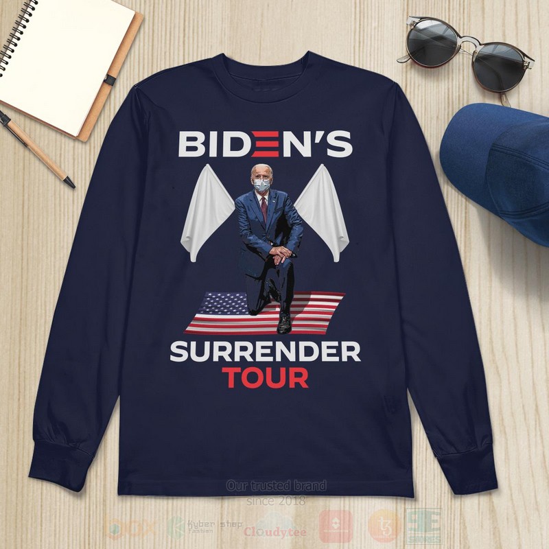 BidenS Surrender Tour Long Sleeve Tee Shirt 1 2 3 4 5 6 7 8 9 10 11