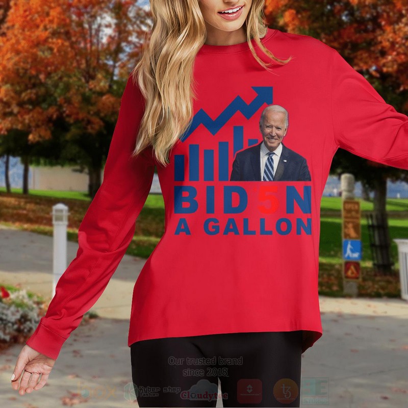 Biden A Gallon Long Sleeve Tee Shirt 1 2 3 4 5 6 7 8 9 10 11