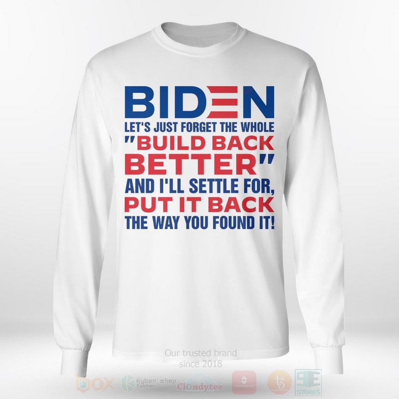 Biden LetS Just Forget Long Sleeve Tee Shirt 1 2 3 4 5 6