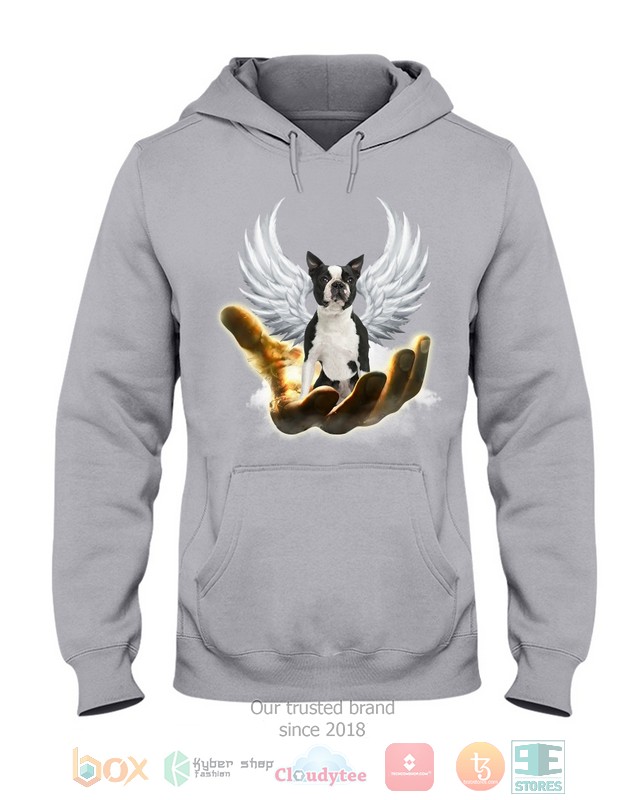 Black Boston Terrier Golden Hand Heaven Wings 2D shirt hoodie 1 2 3 4 5 6 7 8 9 10 11 12 13