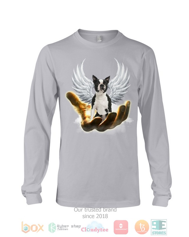 Black Boston Terrier Golden Hand Heaven Wings 2D shirt hoodie 1 2 3 4 5 6 7 8 9 10 11 12 13 14 15 16 17 18