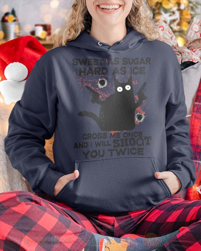 BEST Black Cat and Gun Sweet As Sugar Hard As Ice Unisex Hoodie, 2D Shirt 7 Black Cat and Gun Sweet As Sugar Hard As Ice 2D Hoodie Shirt 1 2 3 4 5 6