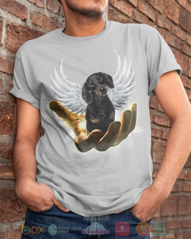 HOT Black Dachshund Golden Hand Heaven Wings 2D shirt, hoodie 4 Black Dachshund Golden Hand Heaven Wings 2D shirt hoodie 1 2 3