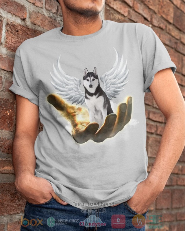 HOT Black Husky Golden Hand Heaven Wings 2D shirt, hoodie 4 Black Husky Golden Hand Heaven Wings 2D shirt hoodie 1 2 3