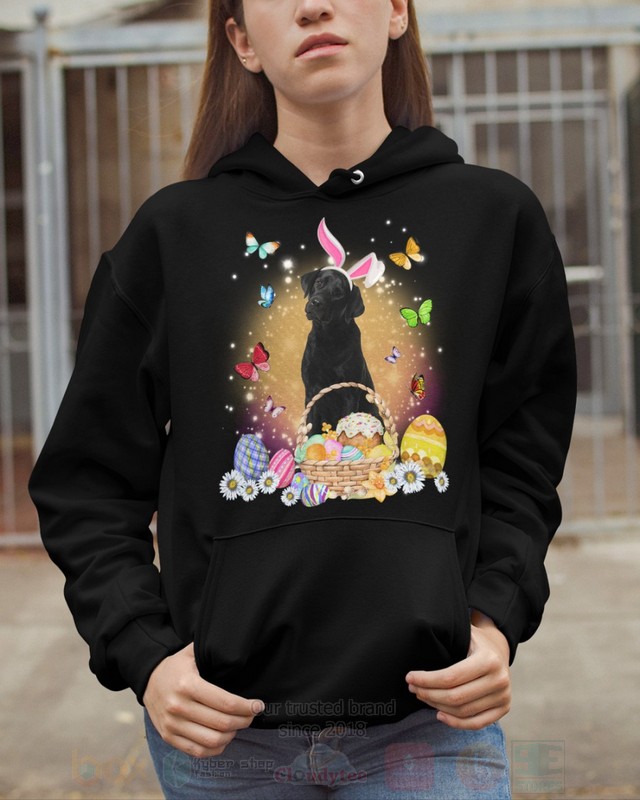 Black Labrador Easter Bunny Butterfly 2D Hoodie Shirt 1 2 3 4