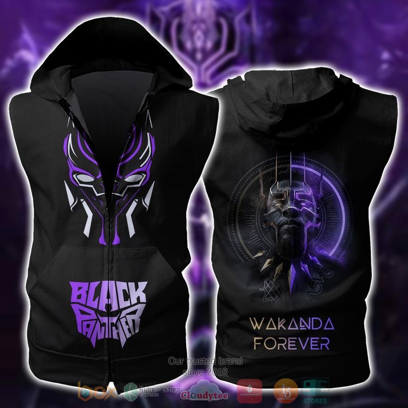 Black Panther Wakanda forever Sleeveless zip vest leather jacket
