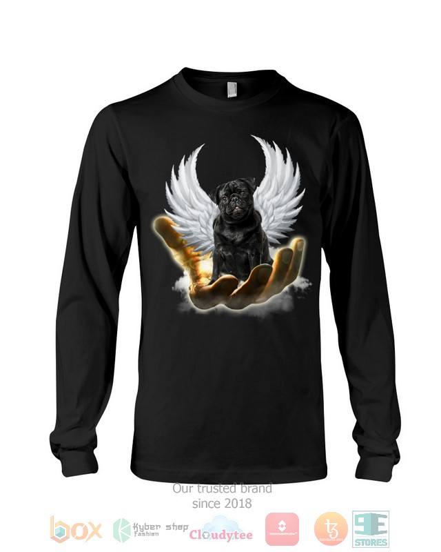 Black Pug Golden Hand Heaven Wings 2D shirt hoodie 1 2 3 4 5 6 7 8 9 10 11 12 13 14 15 16 17 18 19 20