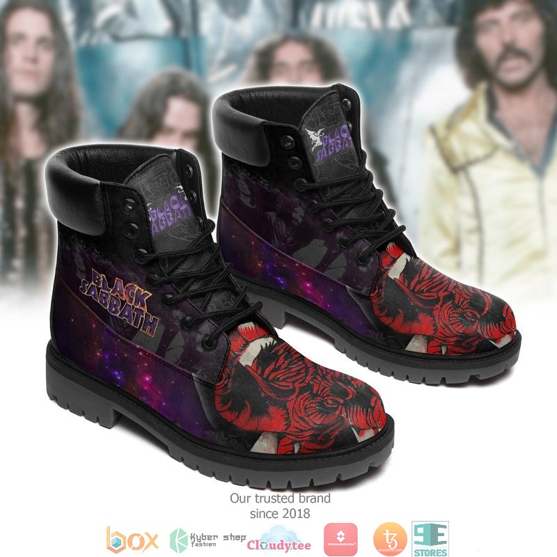 Black Sabbath Roses Timberland Boots