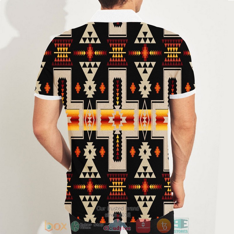Black Tribe Design Native American Polo Shirt 3 Black Tribe Design Native American Polo Shirt 1 2