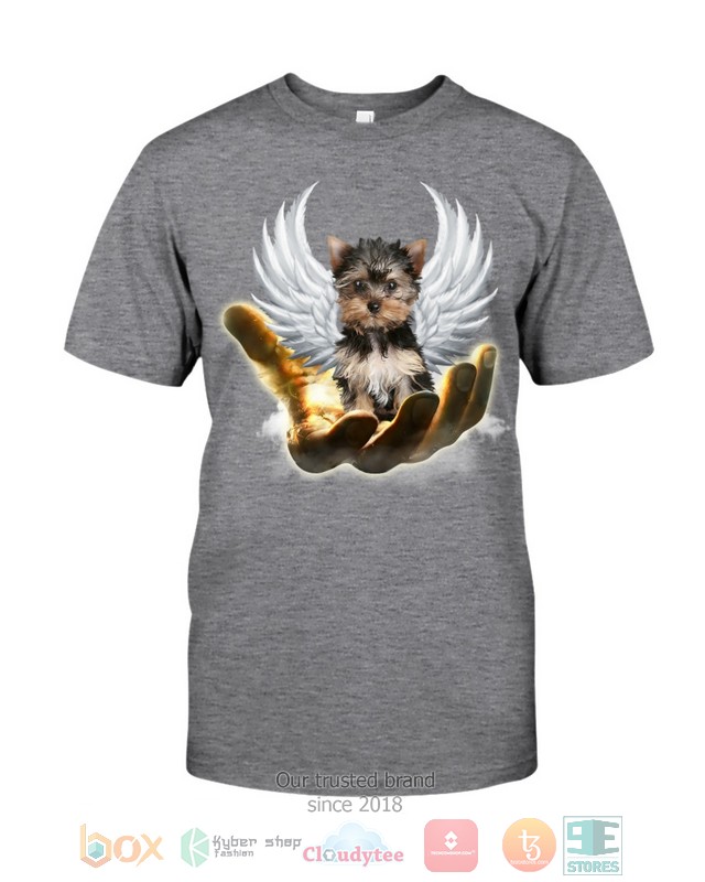 Black Yorkshire Terrier Golden Hand Heaven Wings 2D shirt hoodie 1 2 3 4
