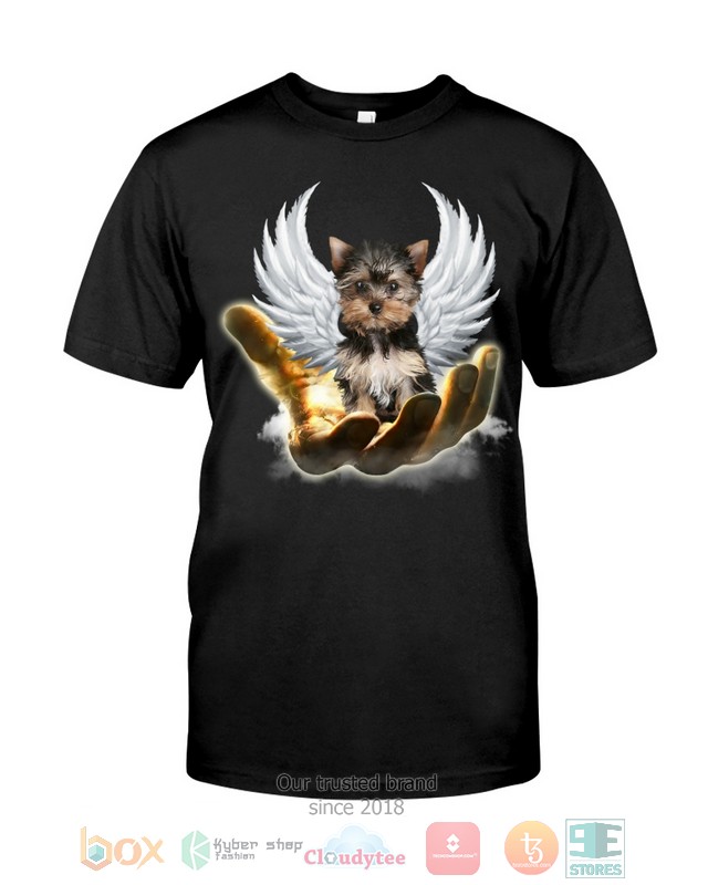 Black Yorkshire Terrier Golden Hand Heaven Wings 2D shirt hoodie 1 2 3 4 5 6