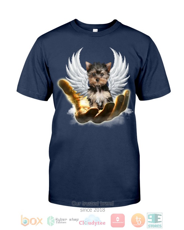 Black Yorkshire Terrier Golden Hand Heaven Wings 2D shirt hoodie 1 2 3 4 5 6 7 8
