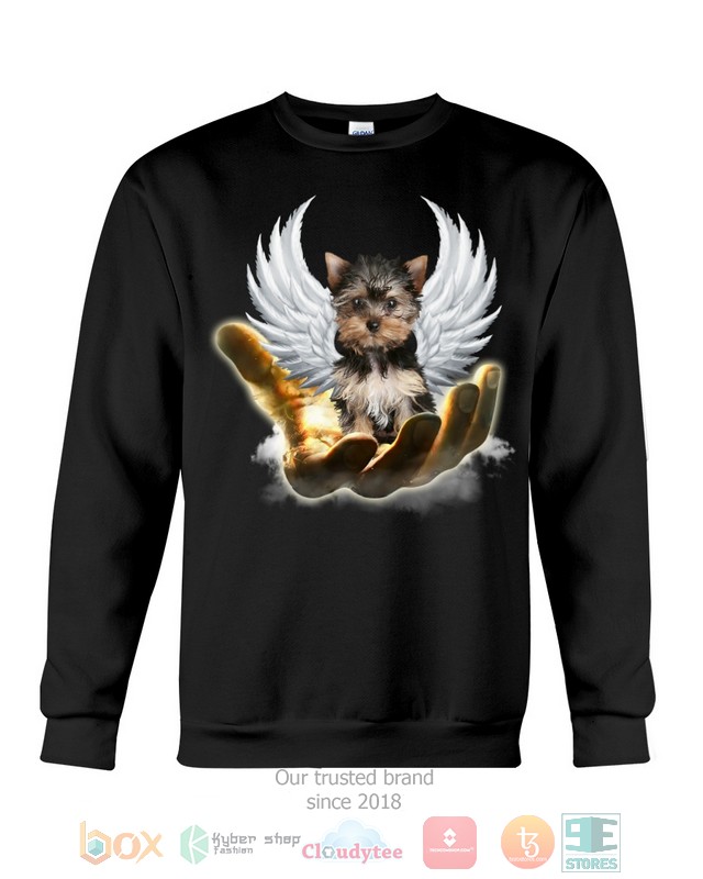 Black Yorkshire Terrier Golden Hand Heaven Wings 2D shirt hoodie 1 2 3 4 5 6 7 8 9 10