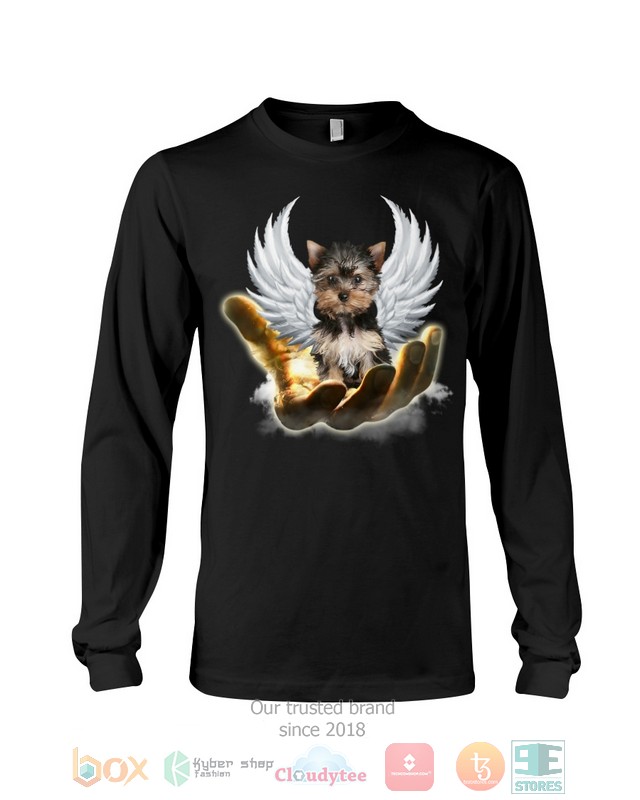 Black Yorkshire Terrier Golden Hand Heaven Wings 2D shirt hoodie 1 2 3 4 5 6 7 8 9 10 11 12 13 14 15 16 17 18 19 20