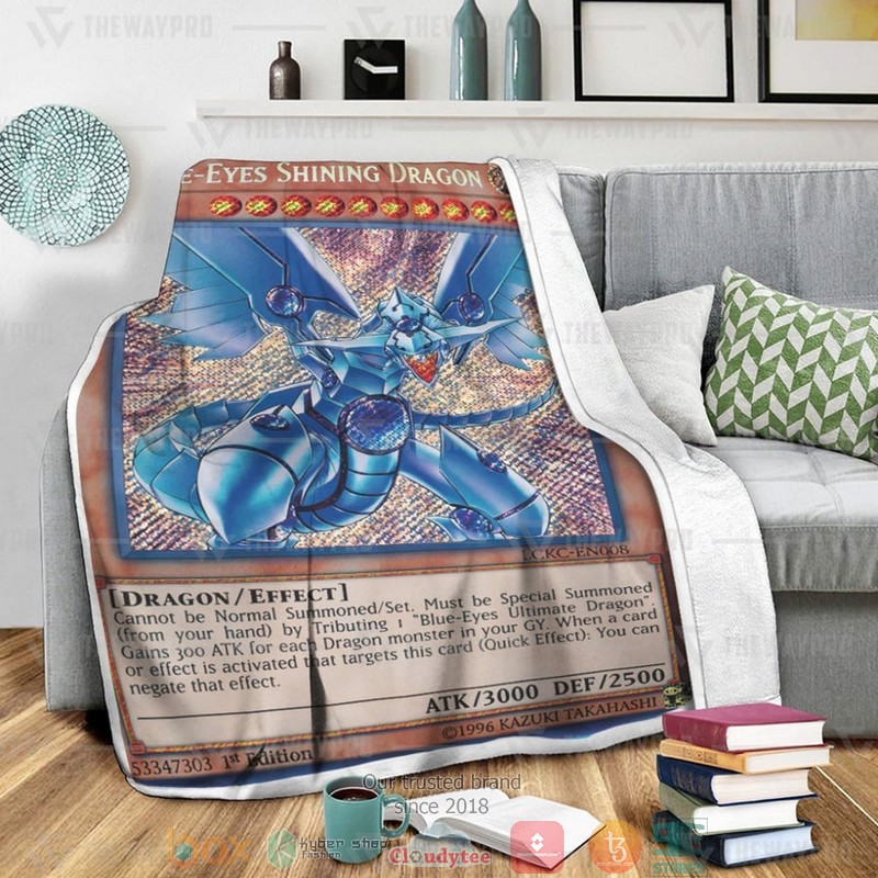 Blue Eyes Shining Dragon Soft Blanket 18 Blue Eyes Shining Dragon Soft Blanket 1