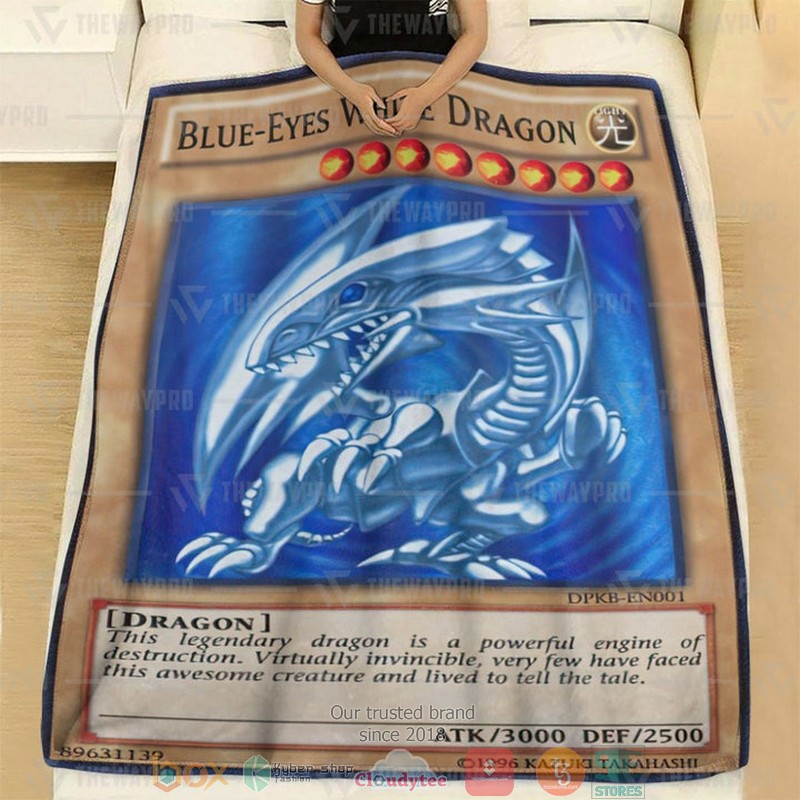 Blue Eyes White Dragon Card Soft Blanket 22 Blue Eyes White Dragon Card Soft Blanket 1