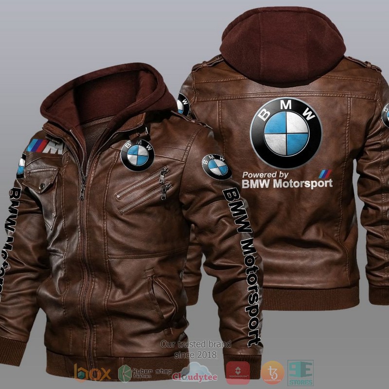 NEW Bmw Motorsport Car Motor Leather Jacket 2 Bmw Motorsport Car Motor Leather Jacket 1