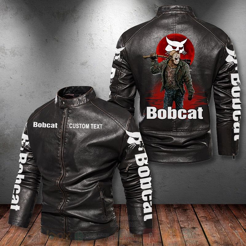 Bobcat Jason Voorhees Custom Name Collar Leather Jacket