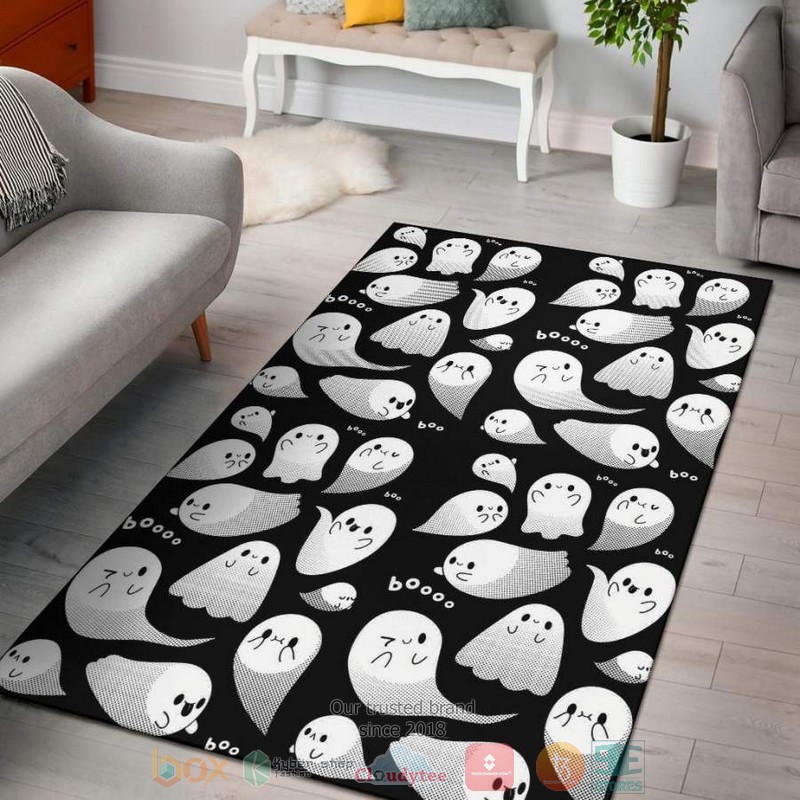 Boo ghost black Rug