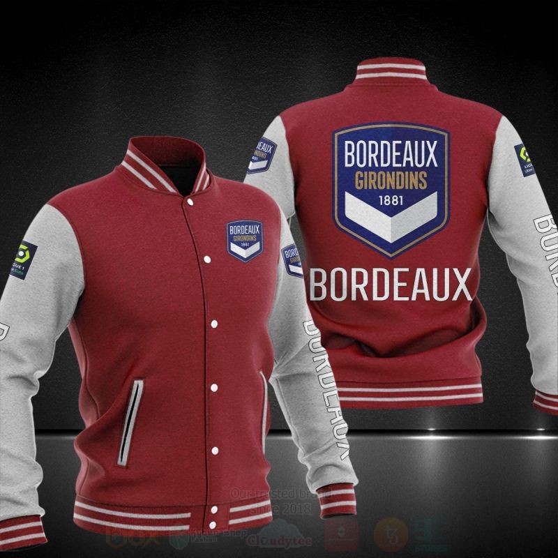 BEST Bordeaux Girondins 1881 Printing Baseball Jacket 3 Bordeaux Girondins 1881 Baseball Jacket 1 2