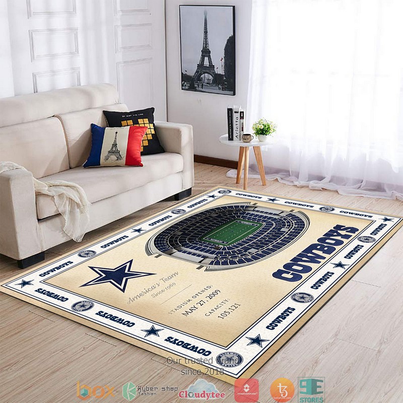 Bordered Dallas Cowboys Stadium Rug 5 Bordered Dallas Cowboys Stadium Rug 1 2 3 4