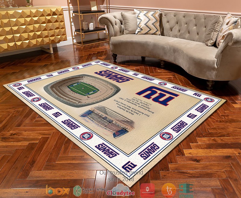 Bordered New York Giants Stadium Rug 2 Bordered New York Giants Stadium Rug 1
