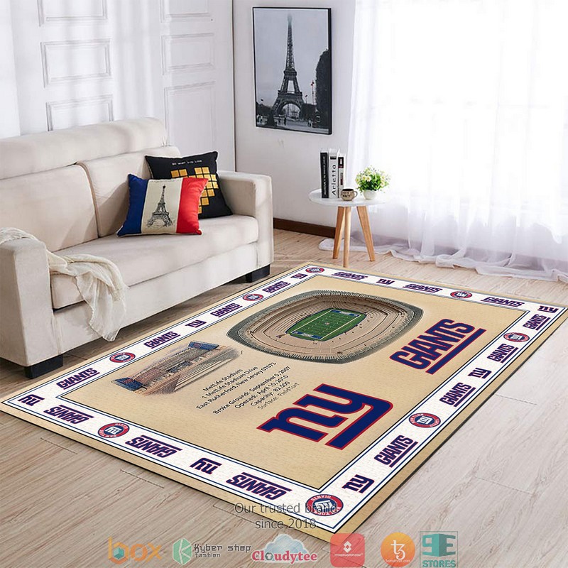 Bordered New York Giants Stadium Rug 5 Bordered New York Giants Stadium Rug 1 2 3 4