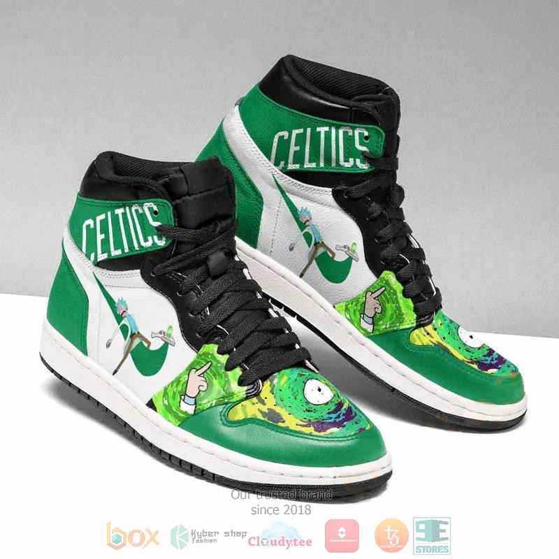 BEST Boston Celtics NBA Rick And Morty Air Jordan 1 high sneaker 2 Boston Celtics NBA Rick And Morty air jordan 1 high shoes