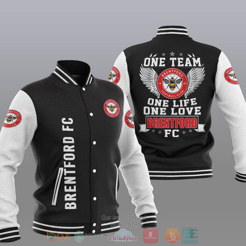 Brenford One Team One Life One Love Baseball Jacket