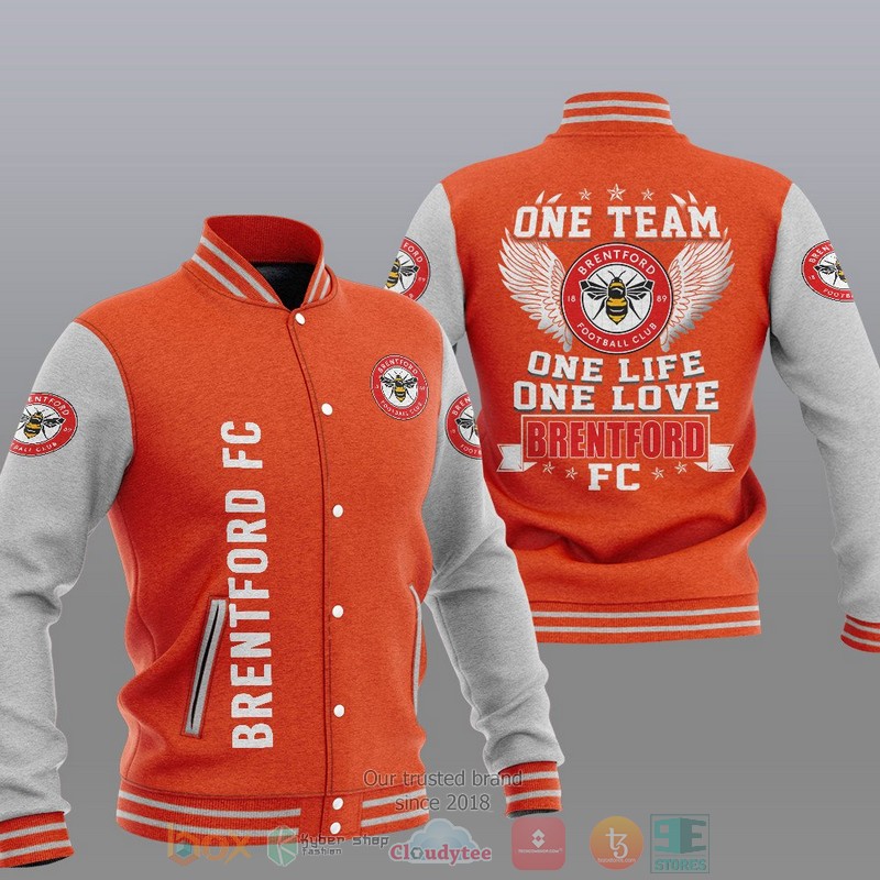 Brenford One Team One Life One Love Baseball Jacket 1 2 3 4 5