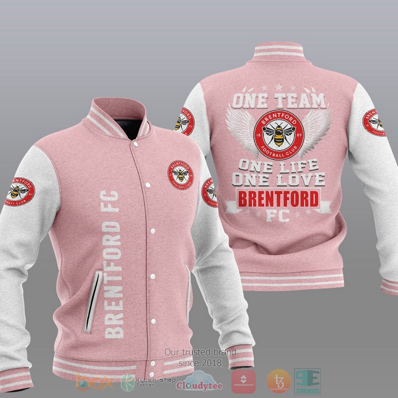 Brenford One Team One Life One Love Baseball Jacket 1 2 3 4 5 6