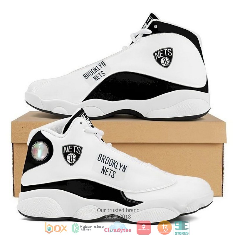 Brooklyn Nets Football NBA team Air Jordan 13 Sneaker Shoes