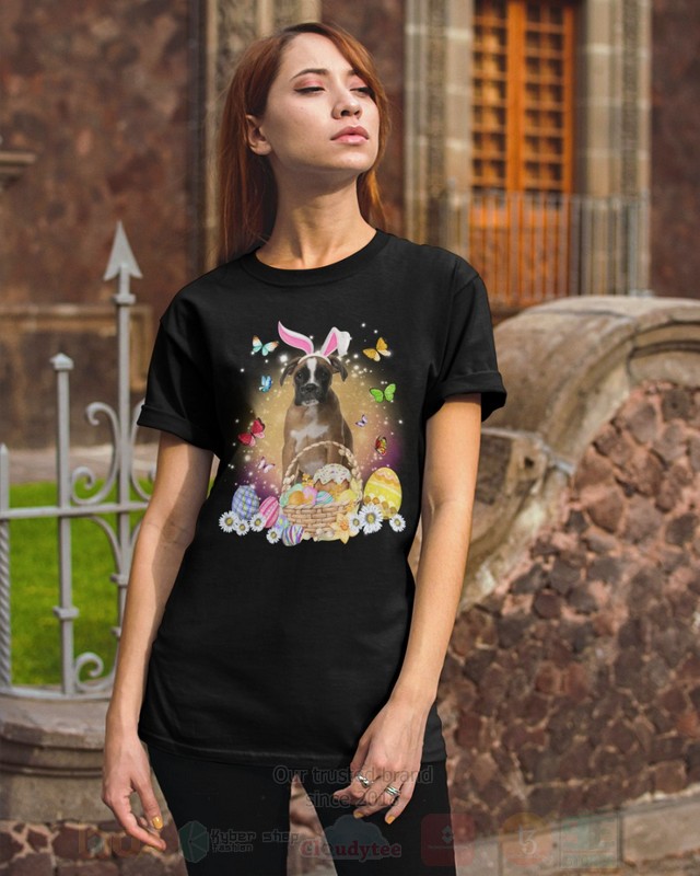 Brown Boxer Easter Bunny Butterfly 2D Hoodie Shirt 1 2 3 4 5 6