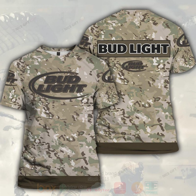Bud Light Camouflage 3D T shirt