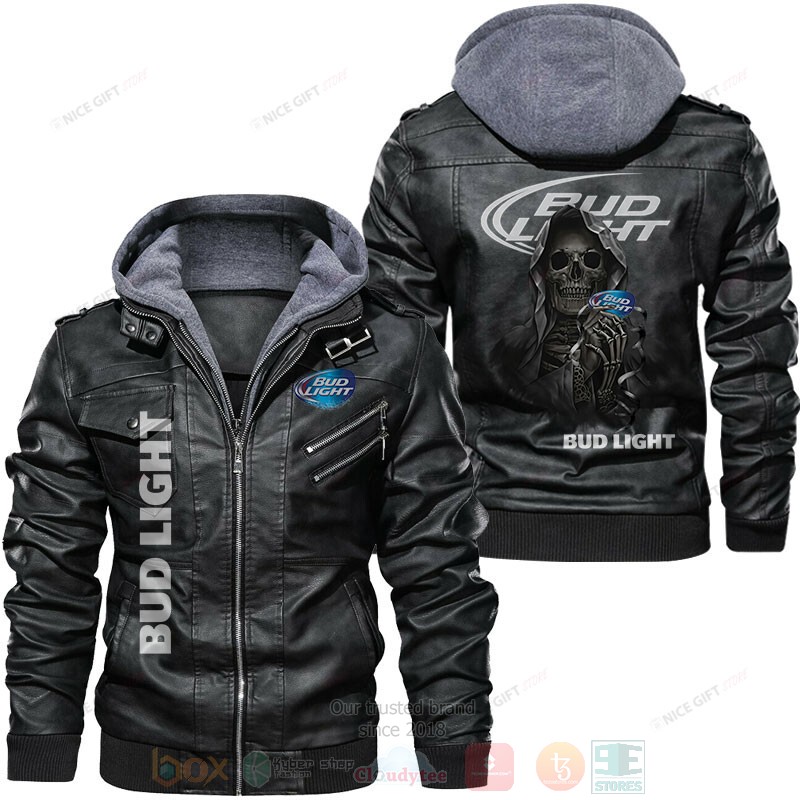 Bud Light Skull Leather Jacket