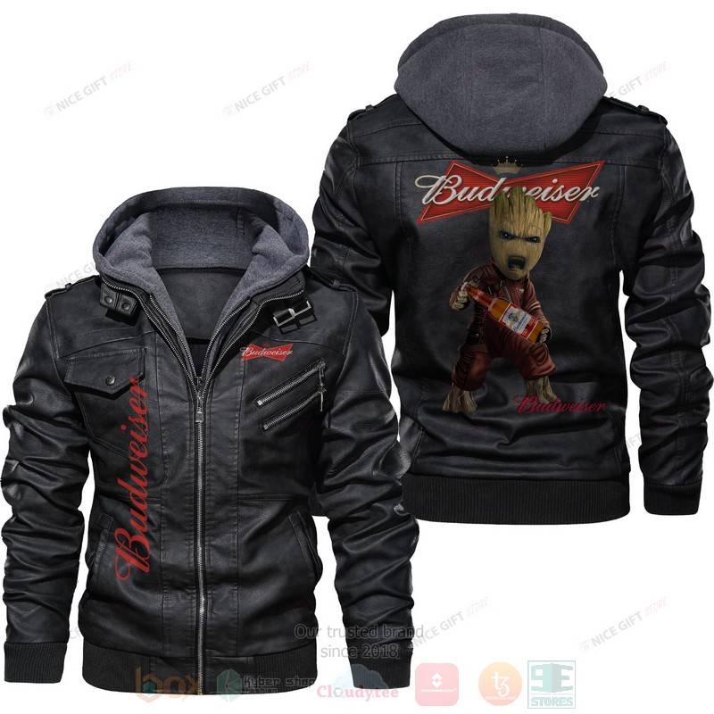 Budweiser Baby Groot Leather Jacket