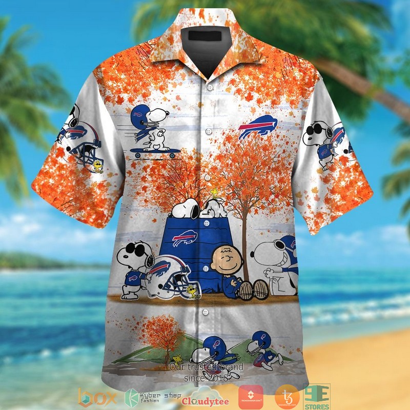 Buffalo Bills Snoopy Autumn Hawaiian Shirt short