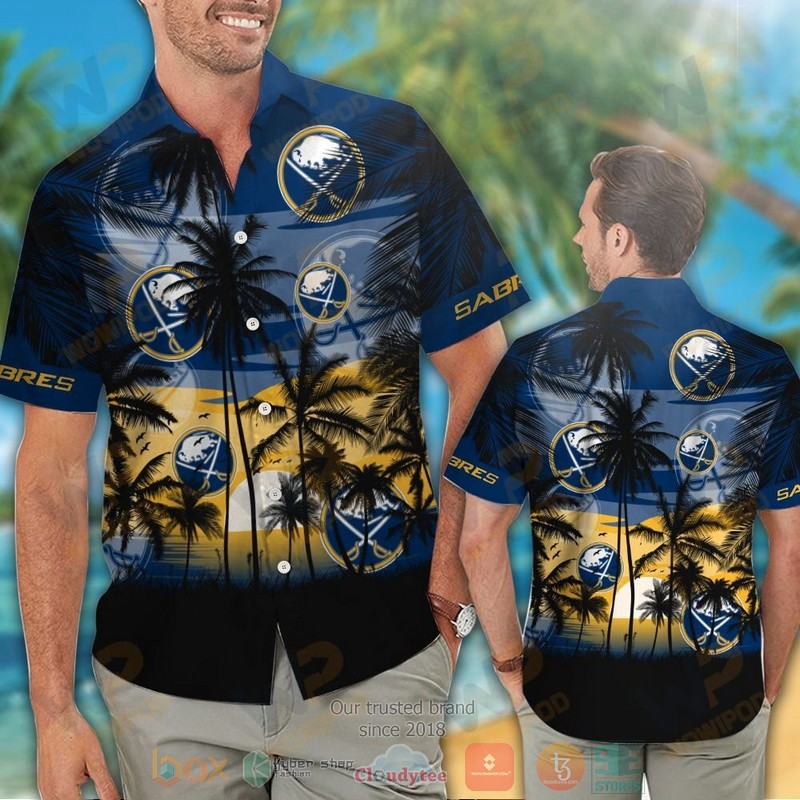 HOT Buffalo Sabres Hawaiian Shirt and shorts 2 Buffalo Sabres Hawaiian Shirt and shorts 1