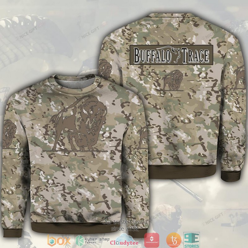 Buffalo Trace Camouflage Crewneck Sweatshirt 1 Buffalo Trace Camouflage Crewneck Sweatshirt