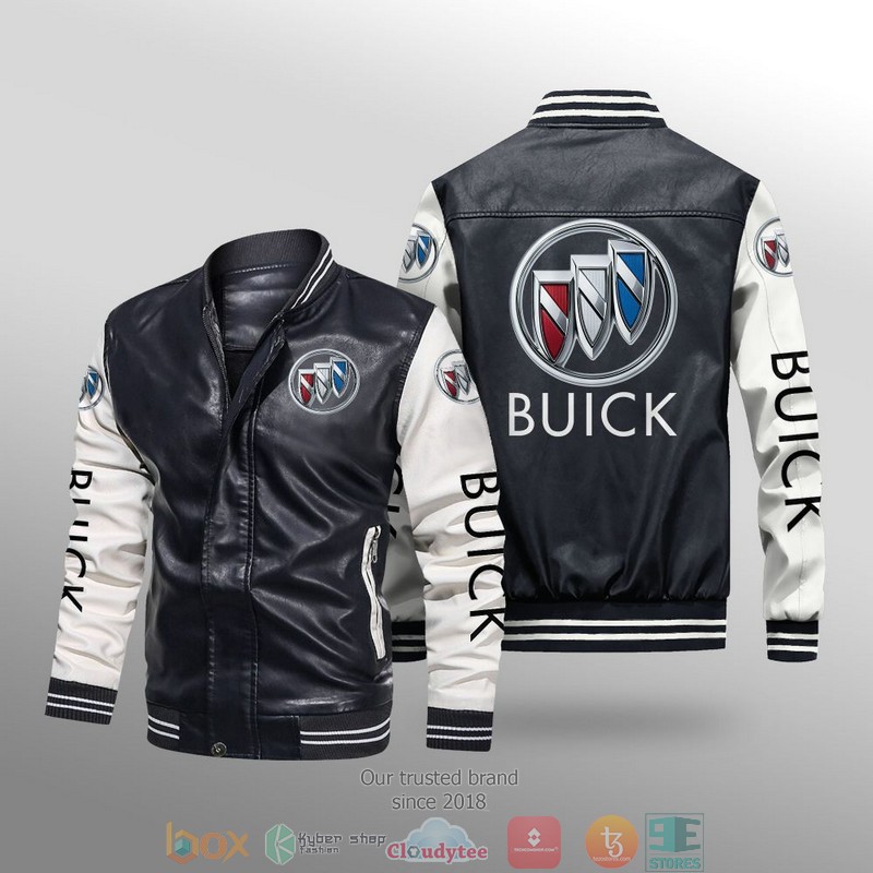 Buick Car Brand Leather Bomber Jacket