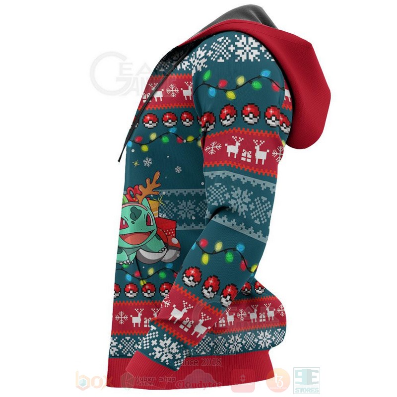 BEST Bulbasaur and Squirtle Pokemon Sweater, 3D Hoodie 5 Bulbasaur and Squirtle Pokemon Christmas Sweater 1 2 3 4