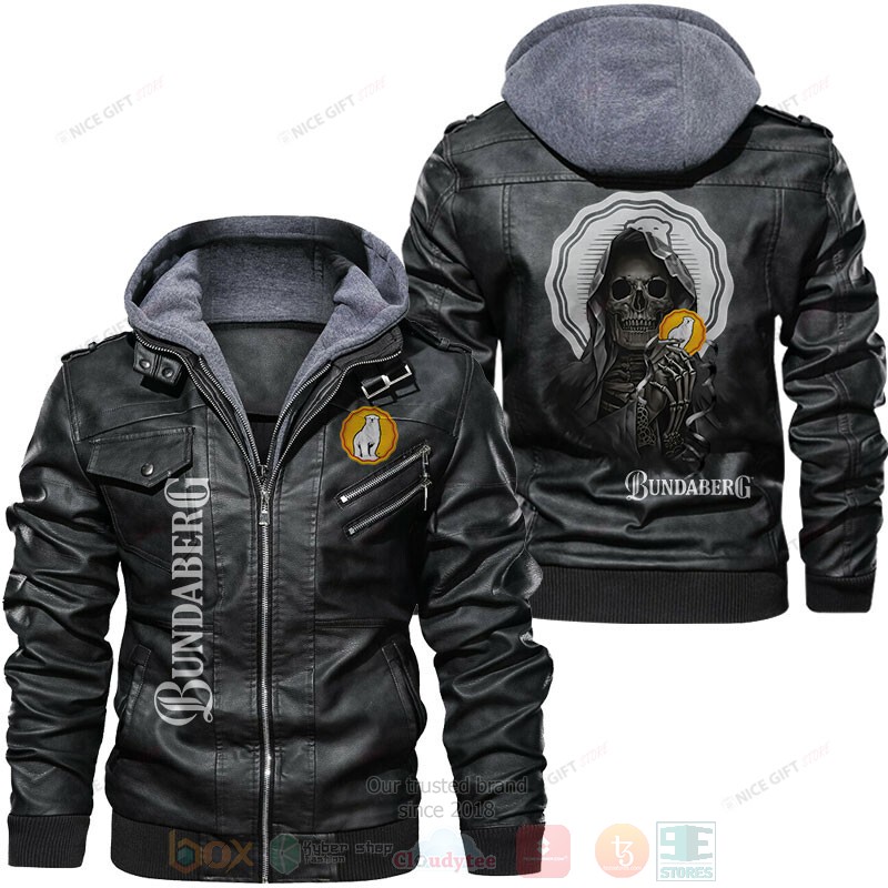 BEST Bundaberg Brewed Drinks Skull 2D Leather Jacket 5 Bundaberg Brewed Drinks Skull Leather Jacket