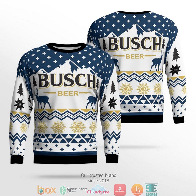 Busch Beer Ugly Christmas Sweater 2 Busch Beer Ugly Christmas Sweater