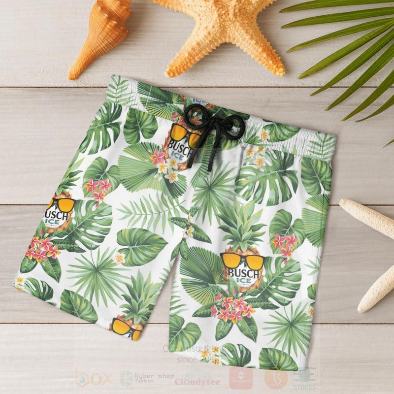 BEST Busch ICE Green All Over Print Beach Short 4 Busch ICE Green Beach Short 1 2 3