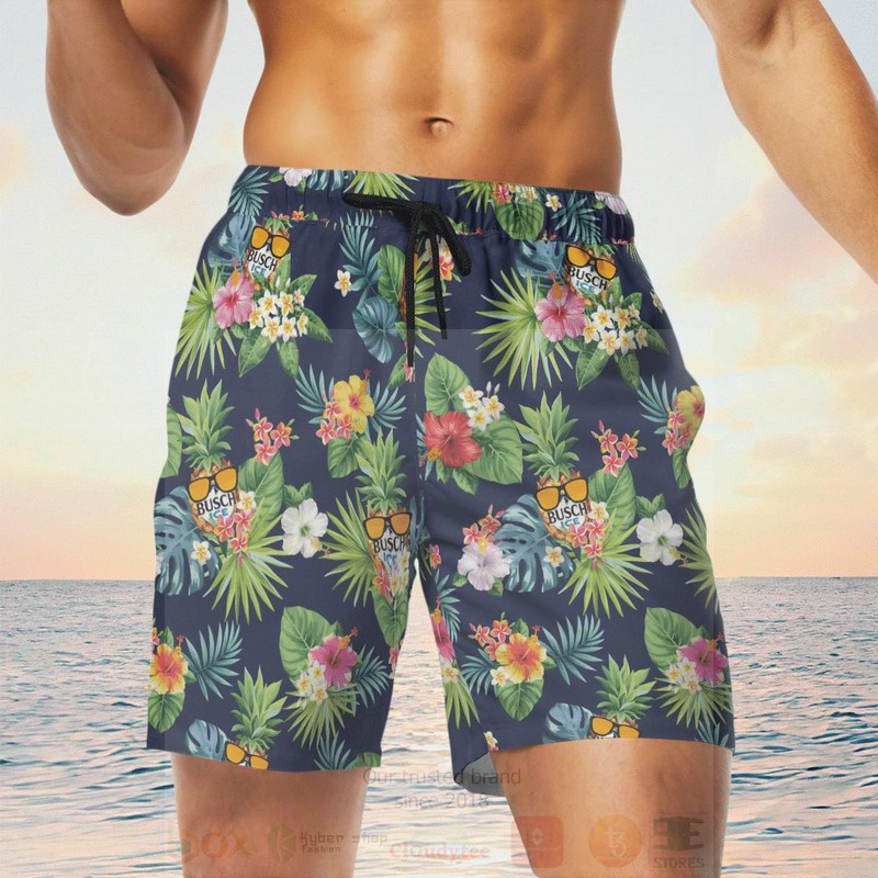BEST Busch ICE Navy All Over Print Beach Short 3 Busch ICE Navy Beach Short 1 2