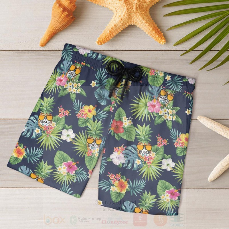 BEST Busch ICE Navy All Over Print Beach Short 4 Busch ICE Navy Beach Short 1 2 3
