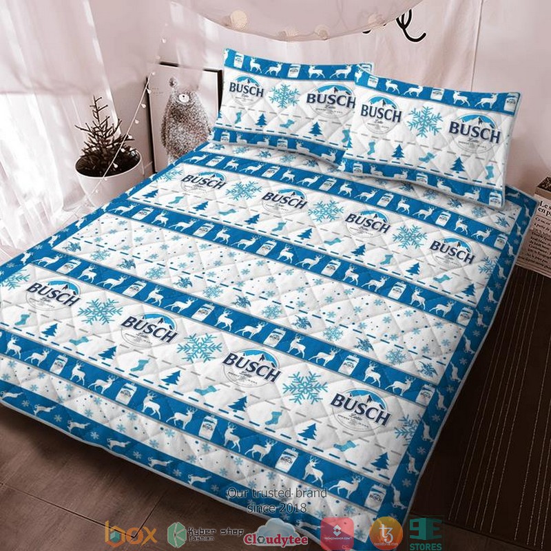 Busch Latte Christmas Quilt Bedding Set 1