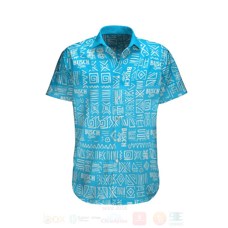 Busch Latte Full Blue Color Hawaiian Shirt