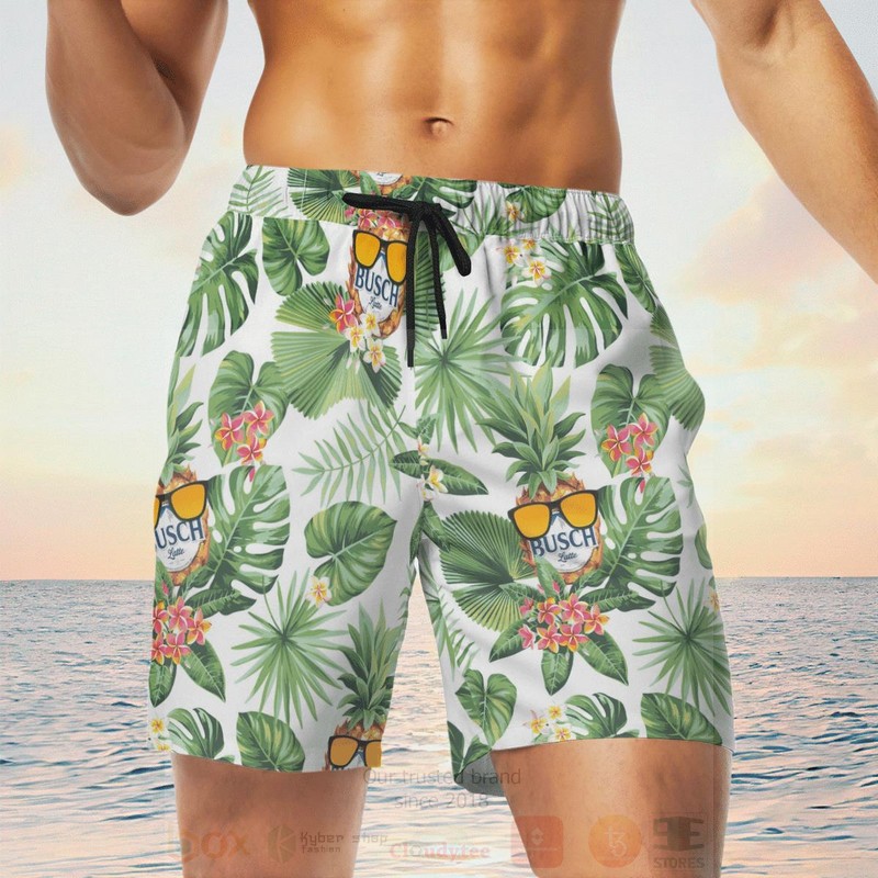 BEST Busch Latte Green All Over Print Beach Short 3 Busch Latte Green Beach Short 1 2